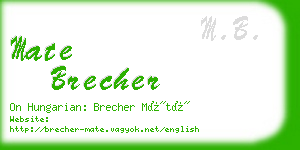 mate brecher business card